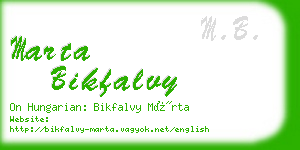 marta bikfalvy business card